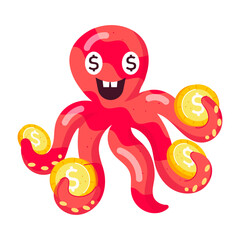 Gold Coins and Ancient Currencies Flat Stickers