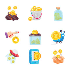  Finance Flat Stickers 
