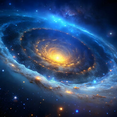 free photo mysterious glowing galaxy creates deep