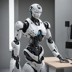Futuristic robot companion for daily tasks