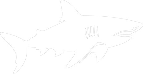 Obraz premium bullshark outline