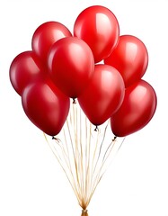 Illustration of bouquet of red balloons