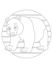 Panda Coloring Page. Wild Animal Coloring Page for Kids Who love jungles and wildlife