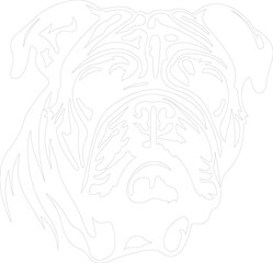 bulldog outline