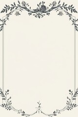 Elegant Floral Frame in Black and White