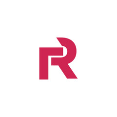 Vector letter r logo with modern unique style premium