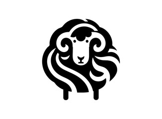 Sheep lamp logo design vector template. Animal logo icon, eid adha mubarak greeting icon 