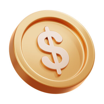 gold coins 3d icon illustration