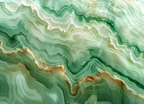 Beautiful green agate background, banner design Photorealistic image of natural gemstone surface with a beautiful wave texture Beautiful background for web design and print materials Stock photo with 