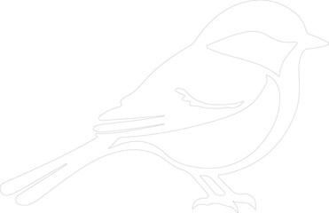 Obraz premium chickadee outline