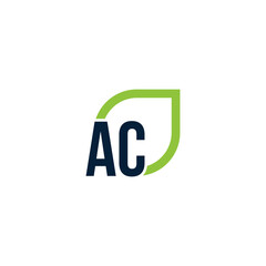 Initial AC logo grows vector, develops, natural, organic, simple, financial logo suitable for your company.