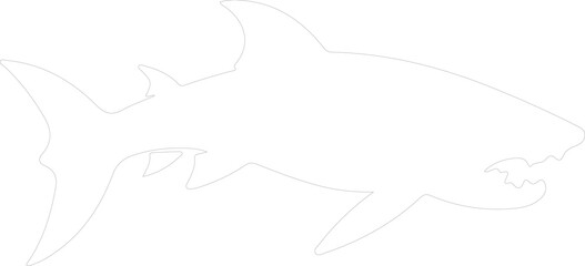 Fototapeta premium cookiecuttershark outline