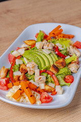 Classic salad of fresh vegetables, bathed in our delicious vinaigrette