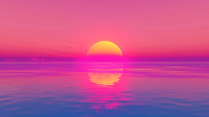 Produce a minimalist wallpaper design showcasing the serene beauty of the sunset gradient.