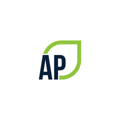 Initial AP logo grows vector, develops, natural, organic, simple, financial logo suitable for your company.