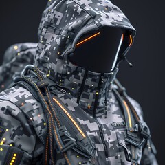 Fototapeta premium Create a realistic 3D model of a futuristic soldier