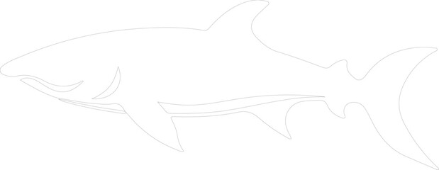 Fototapeta premium dogfish outline