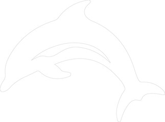 Obraz premium dolphin spotted outline