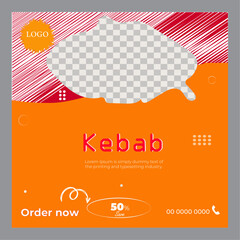 Food menu social media post design template
