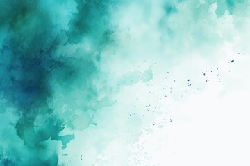Teal splash banner watercolor background for textures backgrounds and web banners texture blank empty pattern with copy space for product design