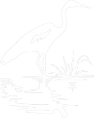 egret outline