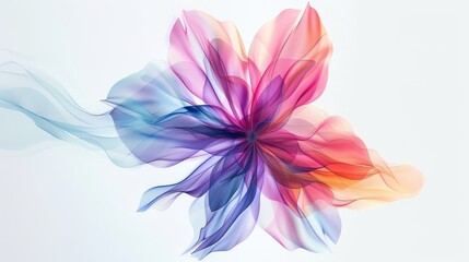 Vibrant Floral Pattern on White Background Generative AI