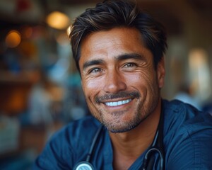 Photo portrait of a man doctor