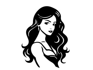 girl with long hair art