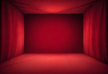 Dramatic deep crimson background filling the entire frame
