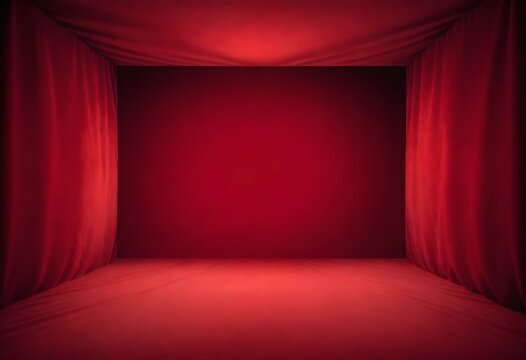 Dramatic deep crimson background filling the entire frame
