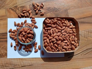 Almonds in bowl