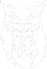 Fototapeta premium great horned owl outline