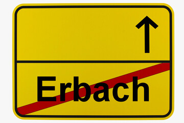 	
Illustration eines Ortsausgangsschildes von Erbach in Baden-Württemberg	