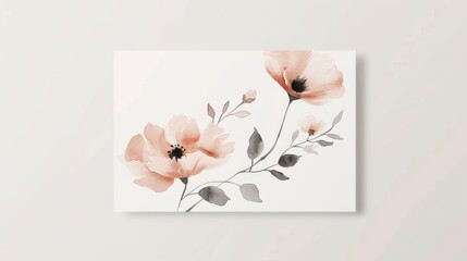 Watercolor Wildflower Thank You Card Design Generative AI
