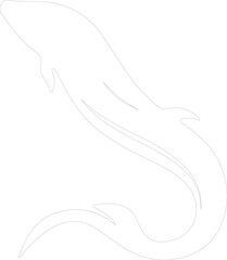 Fototapeta premium gulper eel outline