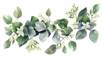 Elegant Watercolor Floral Arrangement for Wedding Decor Generative AI