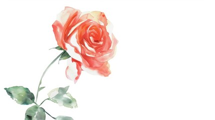 Delicate Watercolor Rose Composition Generative AI