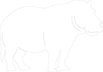 Obraz premium hippo outline
