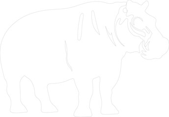 hippopotamus outline