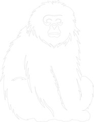 howler monkey outline