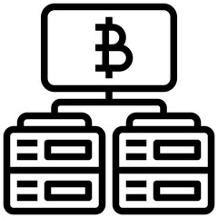 Bitcoin,storage,server,online,media,multimedia,database,technology.svg