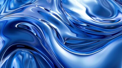 Calming Blue Abstract Background Generative AI