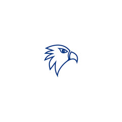 Falcon head icon isolated on white background