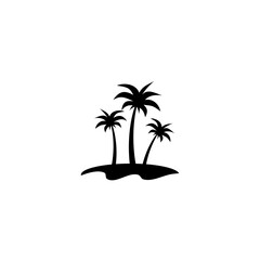 Palm tree icon isolated on white background