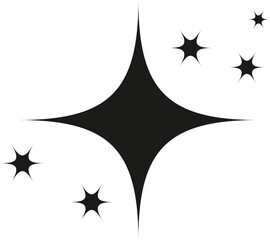 Abstract black star constellation vector illustration