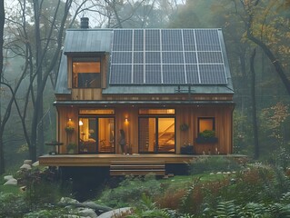 Sustainable Lifestyle: Solar-Powered House in Idyllic Surroundings