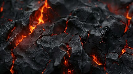 Dark Magma Stone Texture Background Generative AI