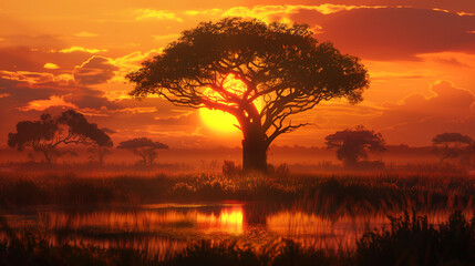 African, savannah, wildlife, nature, landscape, wilderness, grassland, safari, animals, zebras,...