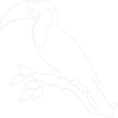 Naklejka premium keel-billed toucan outline