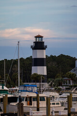 lighthouse in the marina